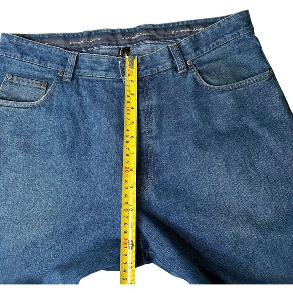 Ermenegildo Zegna Mens Bootcut Jeans 38x31 Blue Made In Italy - Picture 9 of 9